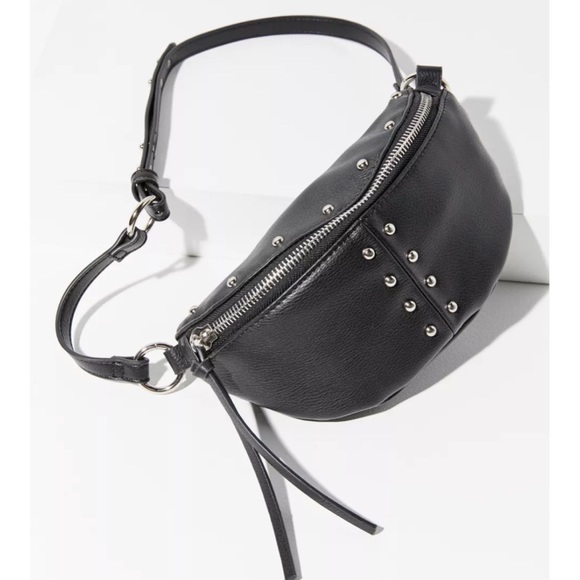 Urban Outfitters Handbags - URBAN OUTFITTERS black studded belt bag|small/medium